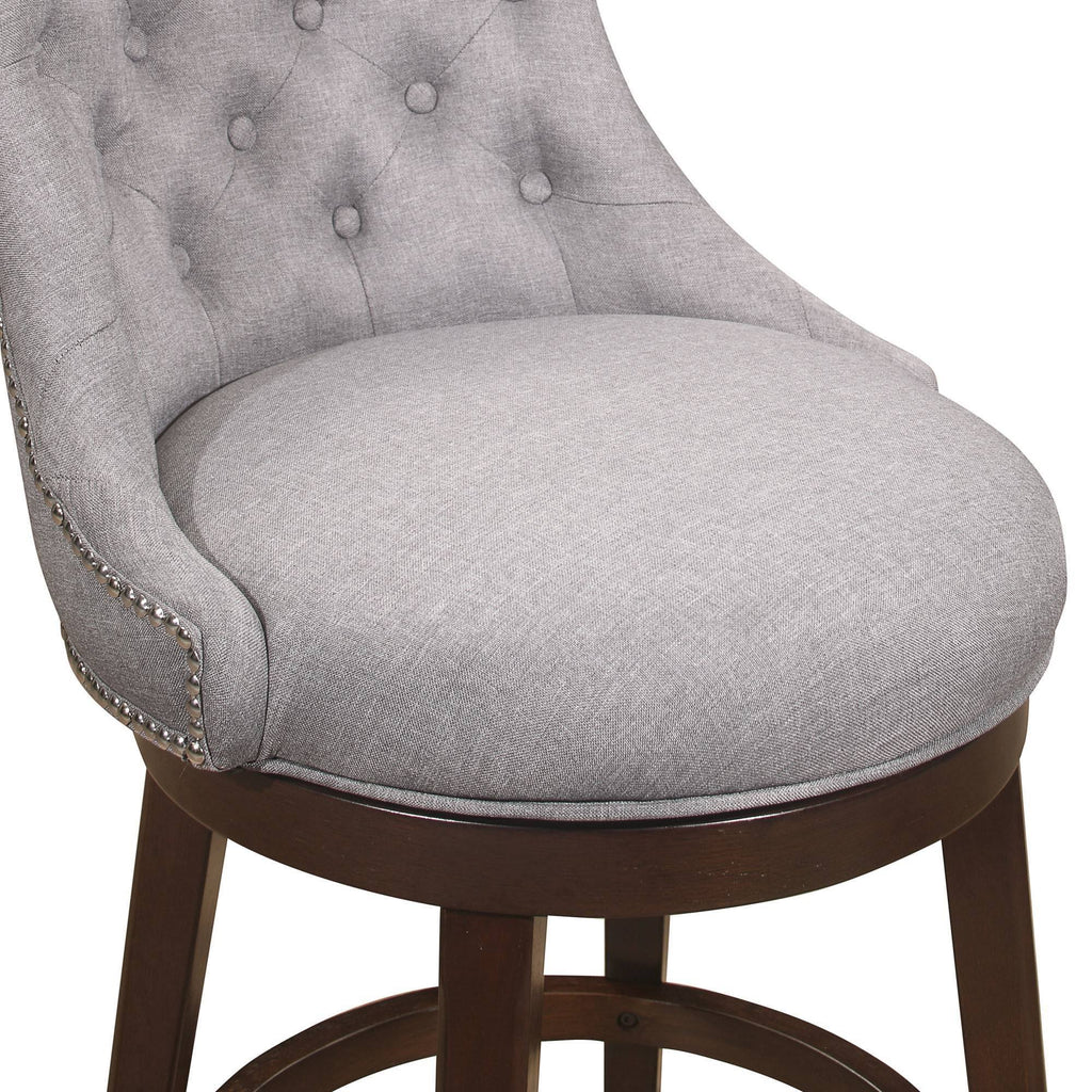 Gray Fabric Swivel Counter Height Stool M1736