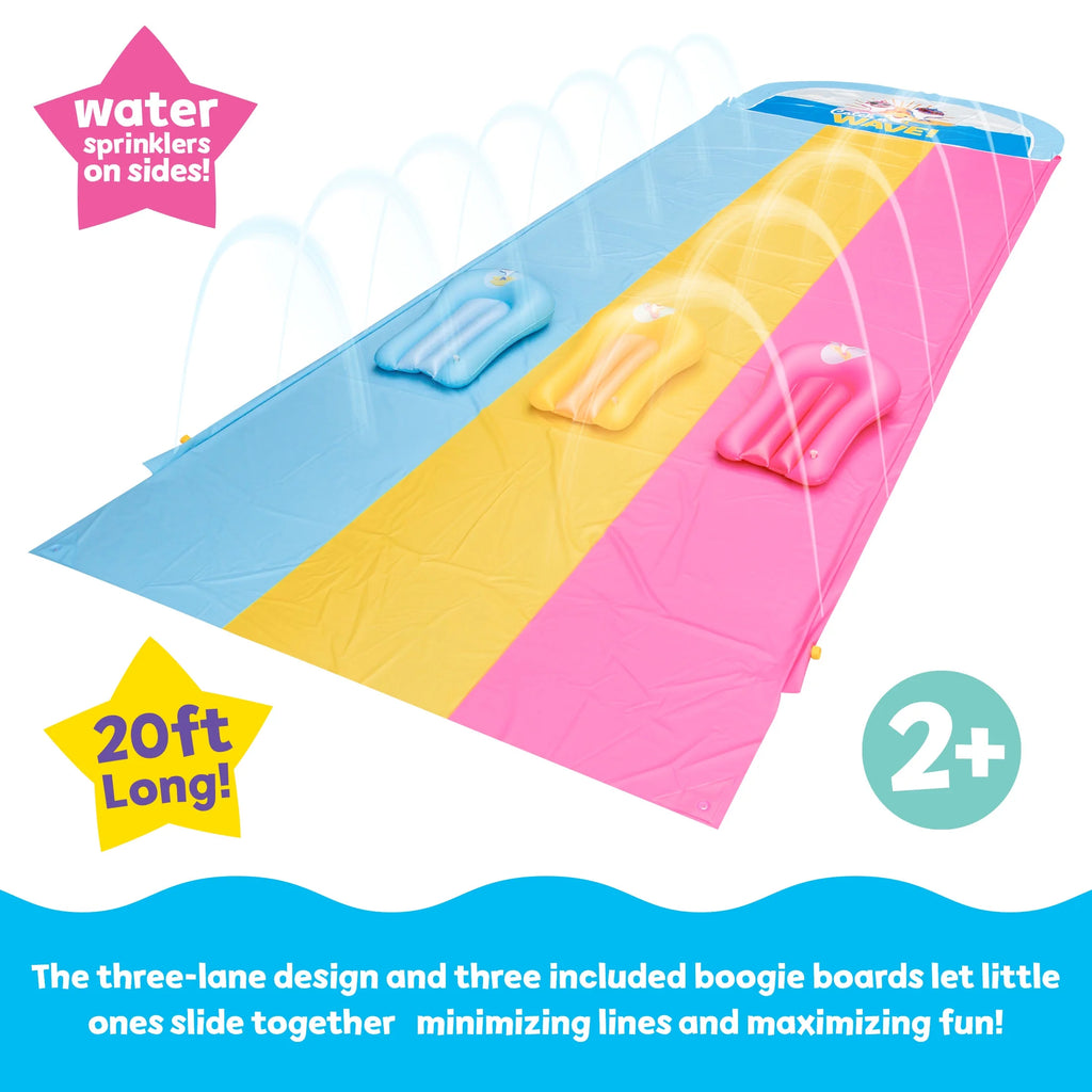 Triple-Lane Water Slide & Inflatable Boogie Boards S12558
