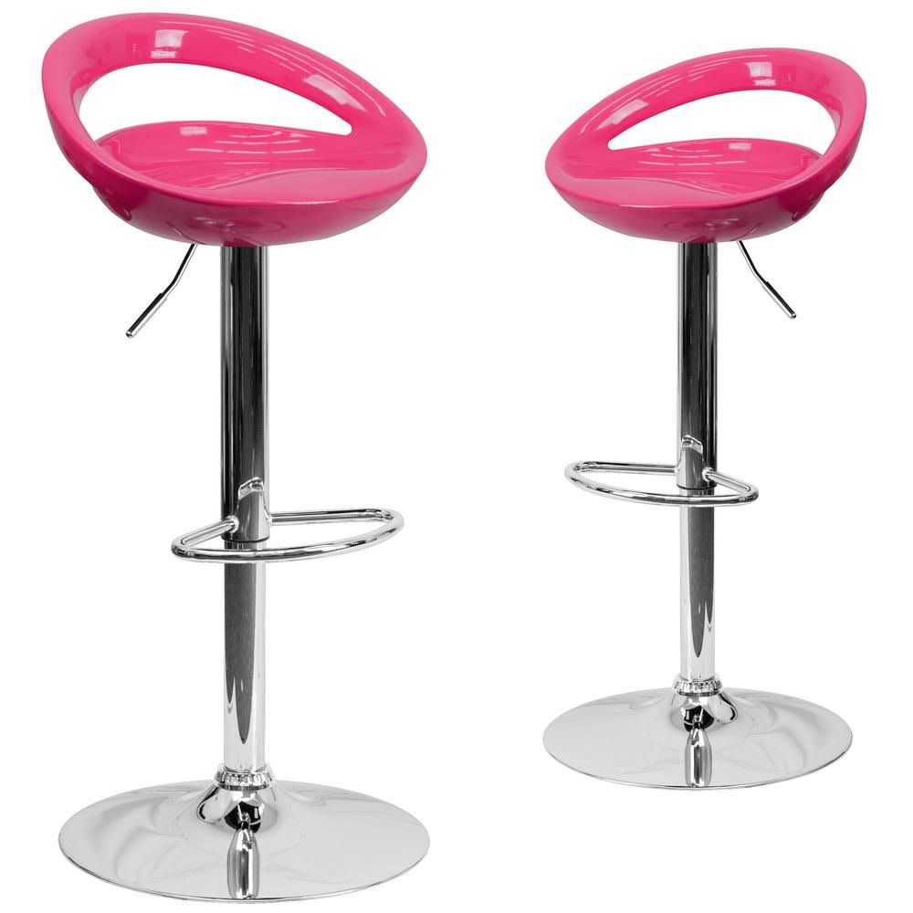 Pink Bar Stool Set of 2 E379