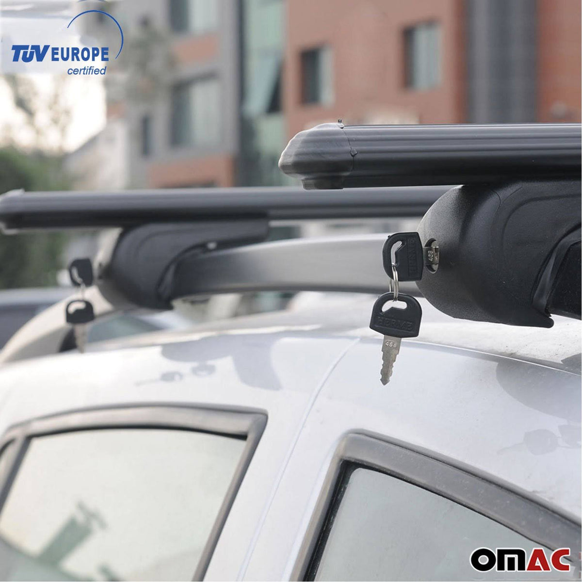 Black Roof Rack Cross Bar Carrier D697