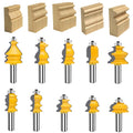 6 Finger Joint Router Bit Set 3PCS Carbide Woodworking Cutter V86455
