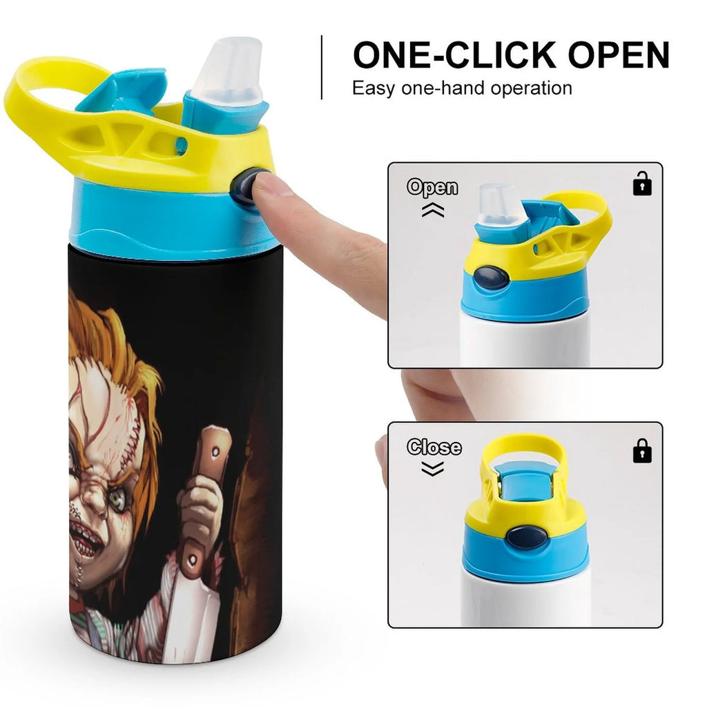 Insulated Stainless Steel Water Bottle with Straw I15020