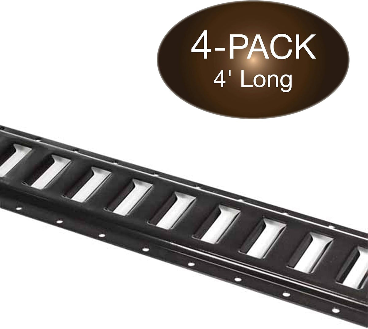 Black Powder Coated Steel E Track Tie-Down Rails I4978