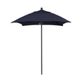 6' Patio Umbrella with Black Aluminum Pole Fiberglass Ribs L926