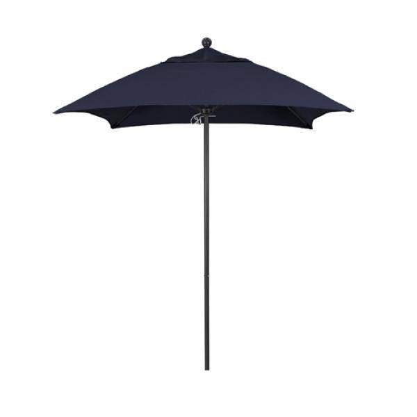 6' Patio Umbrella with Black Aluminum Pole Fiberglass Ribs L926