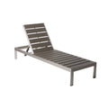 Gray Anodized Aluminum Wheeled Lounger M2626