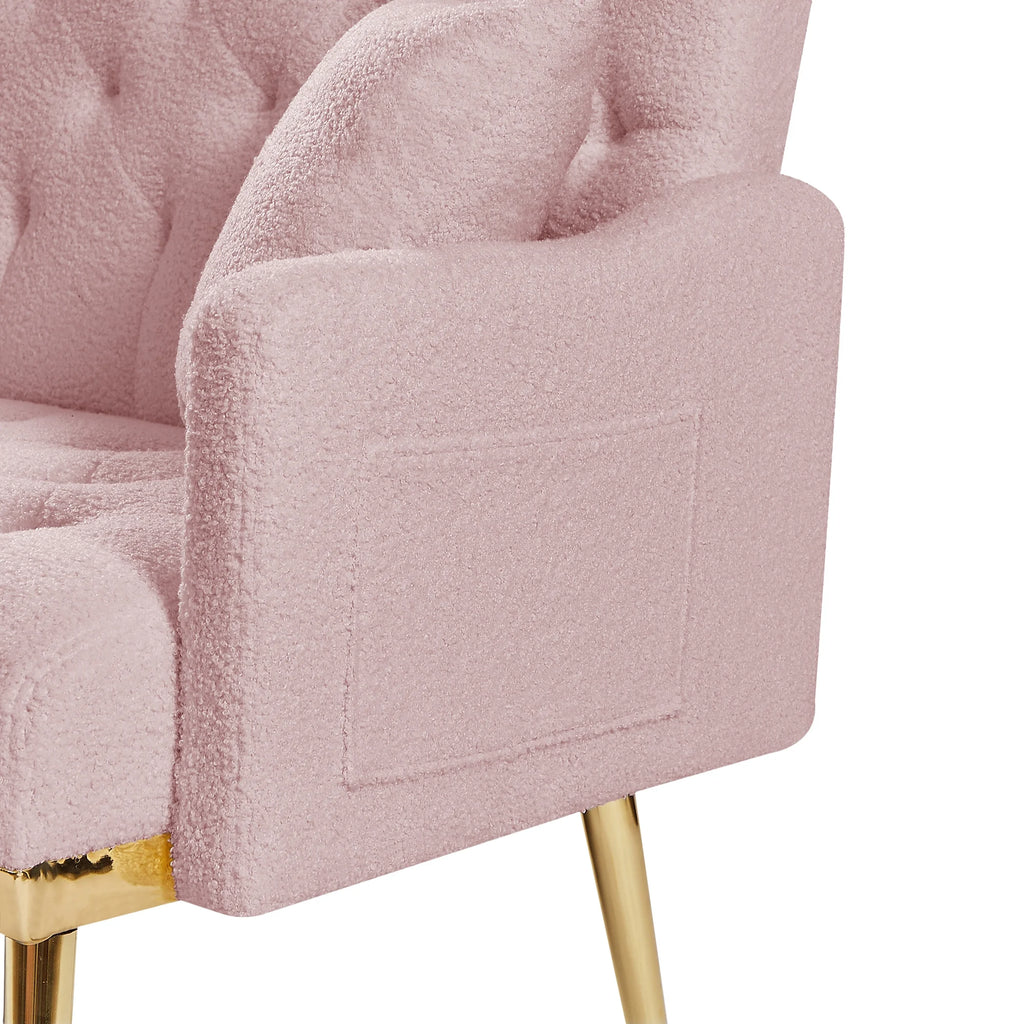 PINK TEDDY FABRIC 2 SEATER SOFA N1129