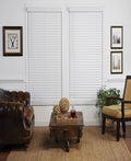 White Cordless Faux Wood Venetian Blind N232725