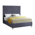 Grey Velvet Full Bed D23158
