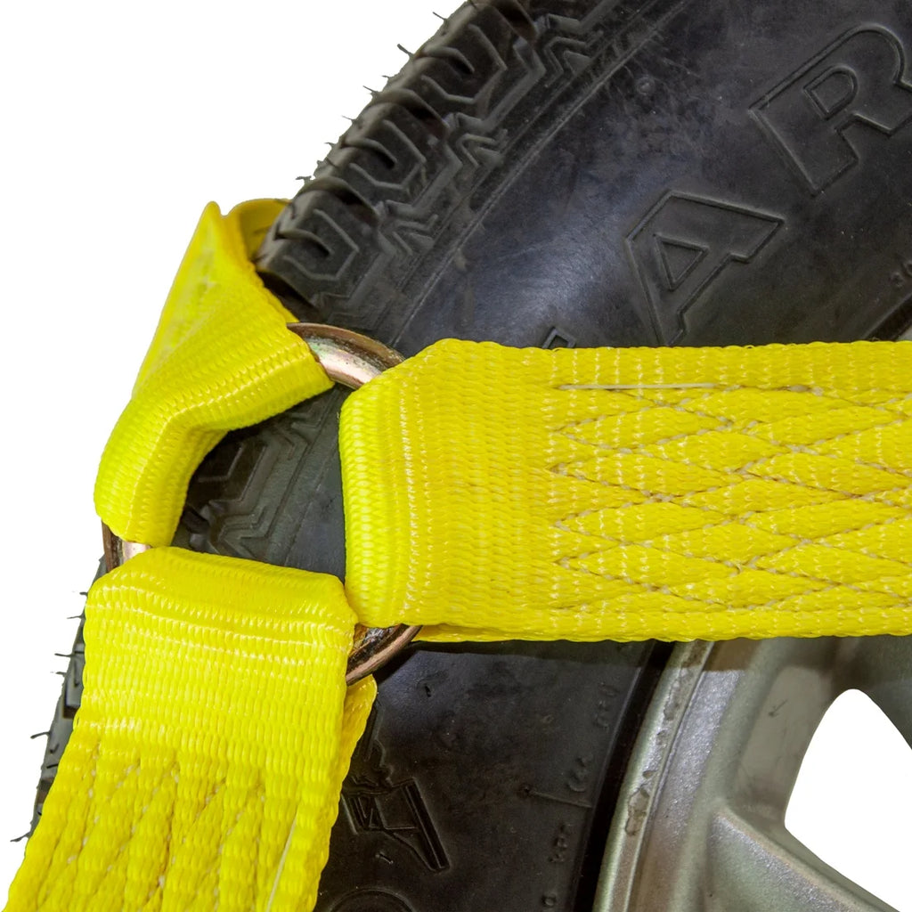 Car Tie Down 4 Pack Flat Hooks Classic Yellow 3300 Lbs SWL J14450