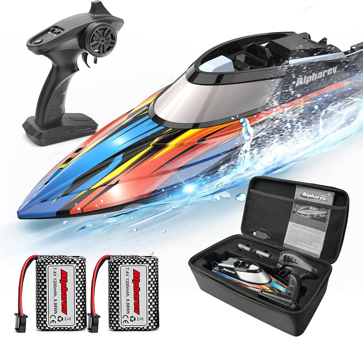 20+ MPH 2.4 GHZ Remote Control Boat with Case A818