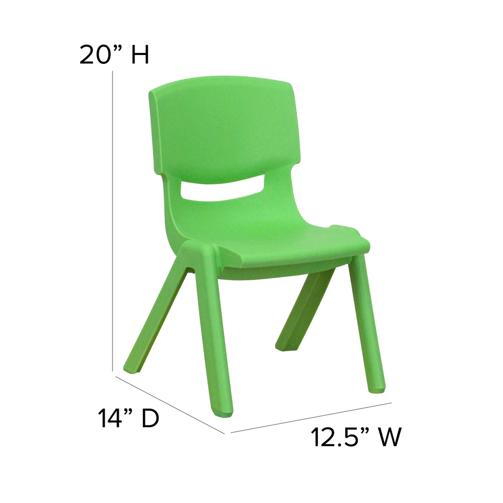 Green Plastic Stacking School Chair (2 Pack) X30848
