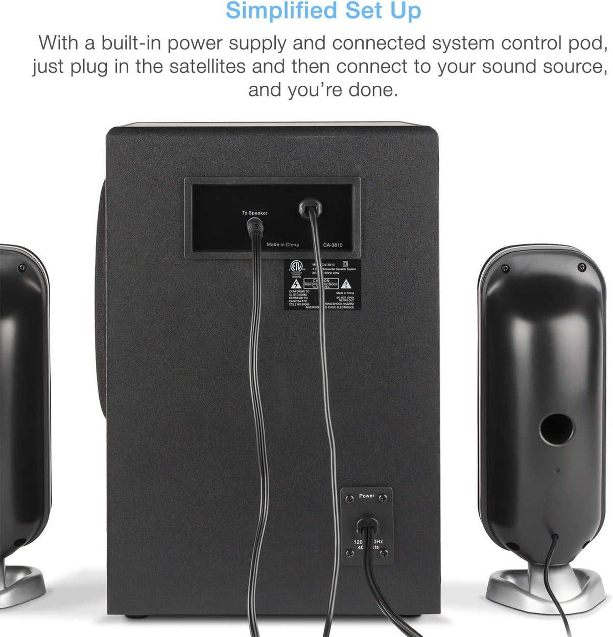 2.1 Subwoofer Speaker System with 80W of Power O918119