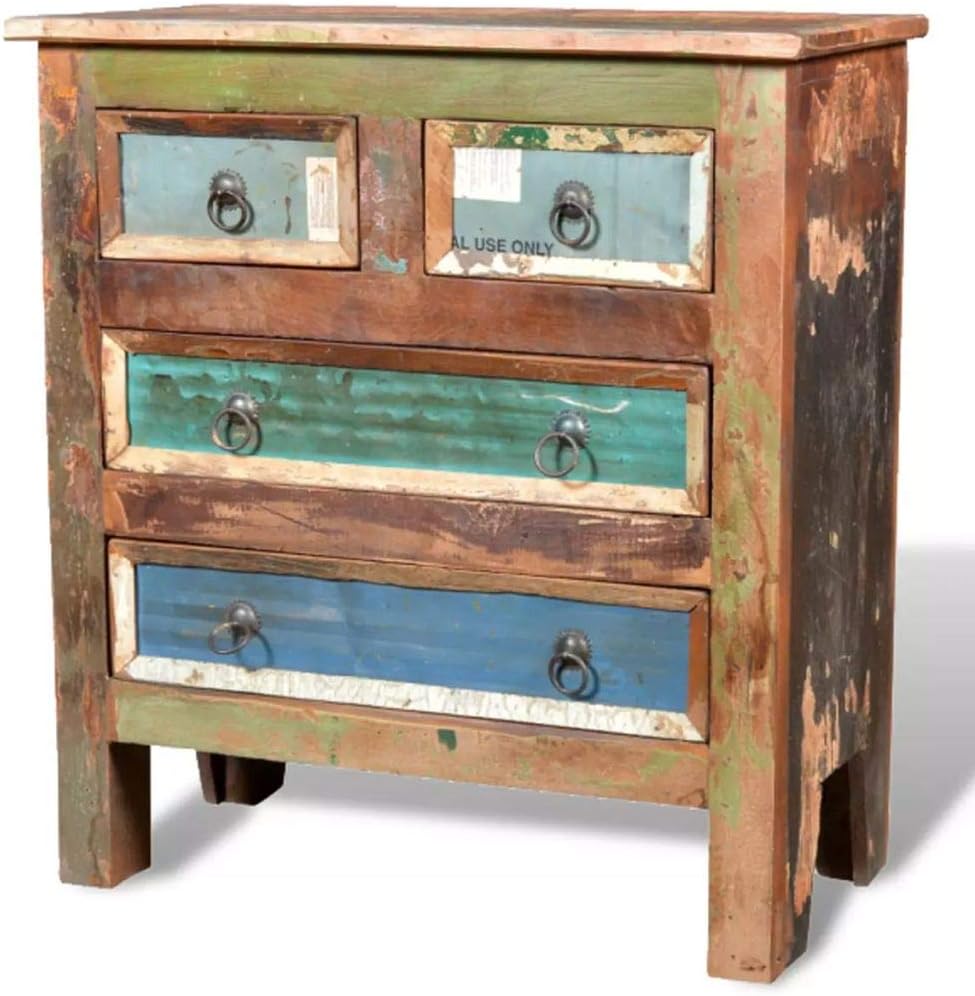 Solid Wood Cabinet with 4 Drawers P6701