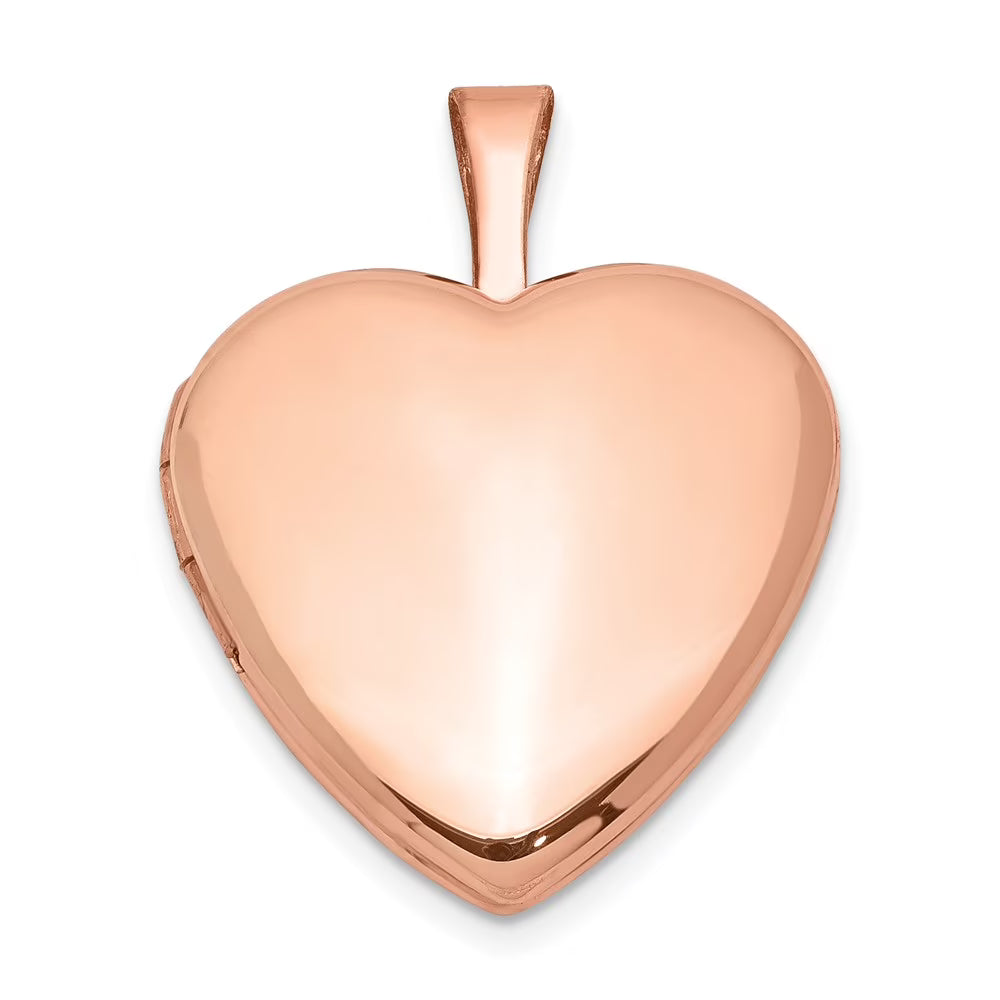 Rose Gold-plated Satin and Polished Heart Locket P687202