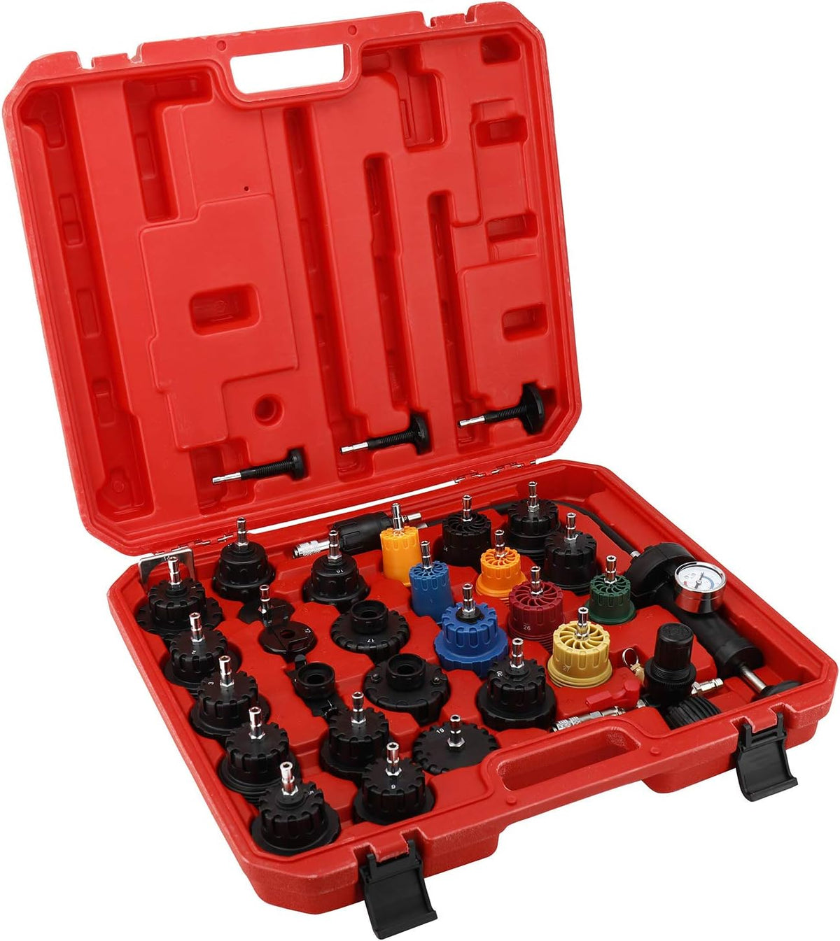 33Pcs Radiator and Cap Pressure Tester Kit Vacuum Type Cooling System Kit U97361