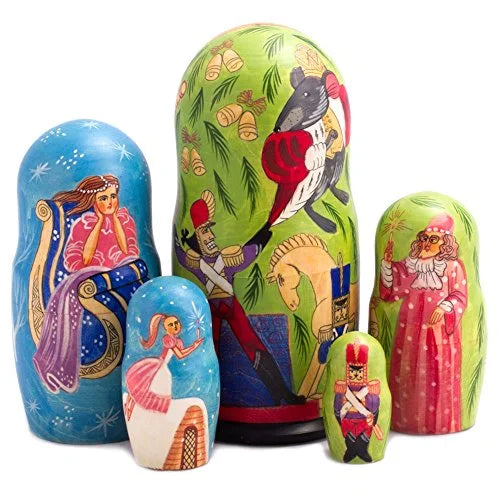 Nutcracker Ballet Nesting Dolls Set 5pcs Matryoshka Dolls I543381