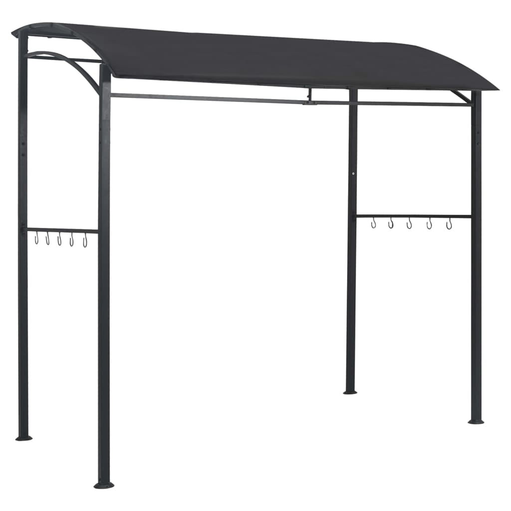 BBQ Gazebo Sun Shade Shelter Anthracite Steel 7.1ft x 4.9ft x 7.2ft Q1296