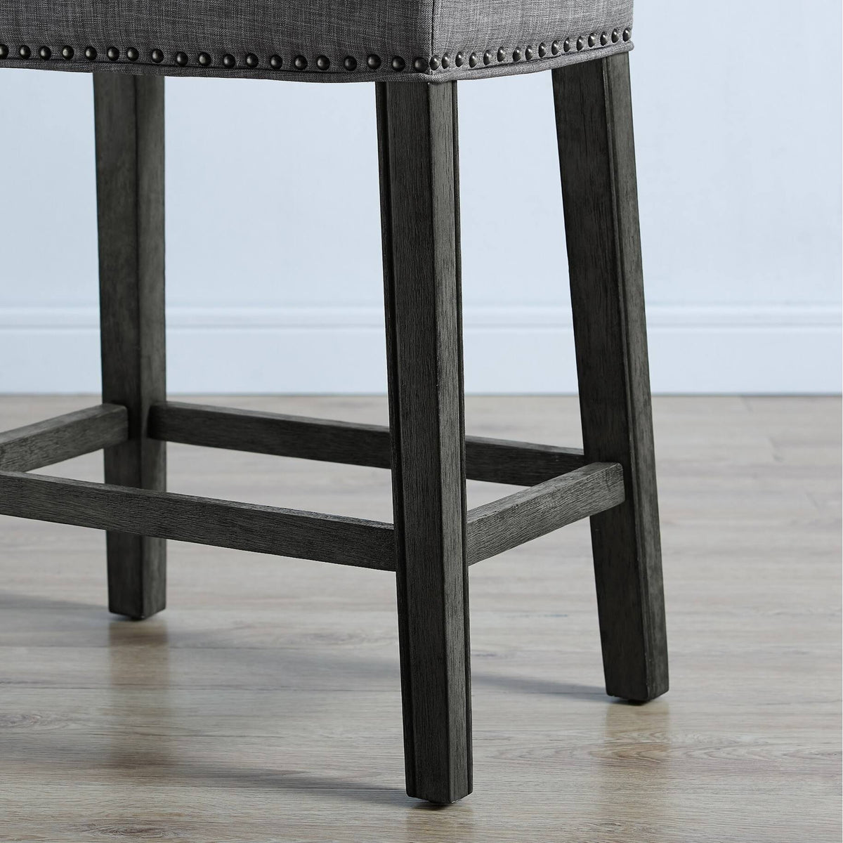 Grey Backless Saddle Seat Counter Stools (Set of 2) E945