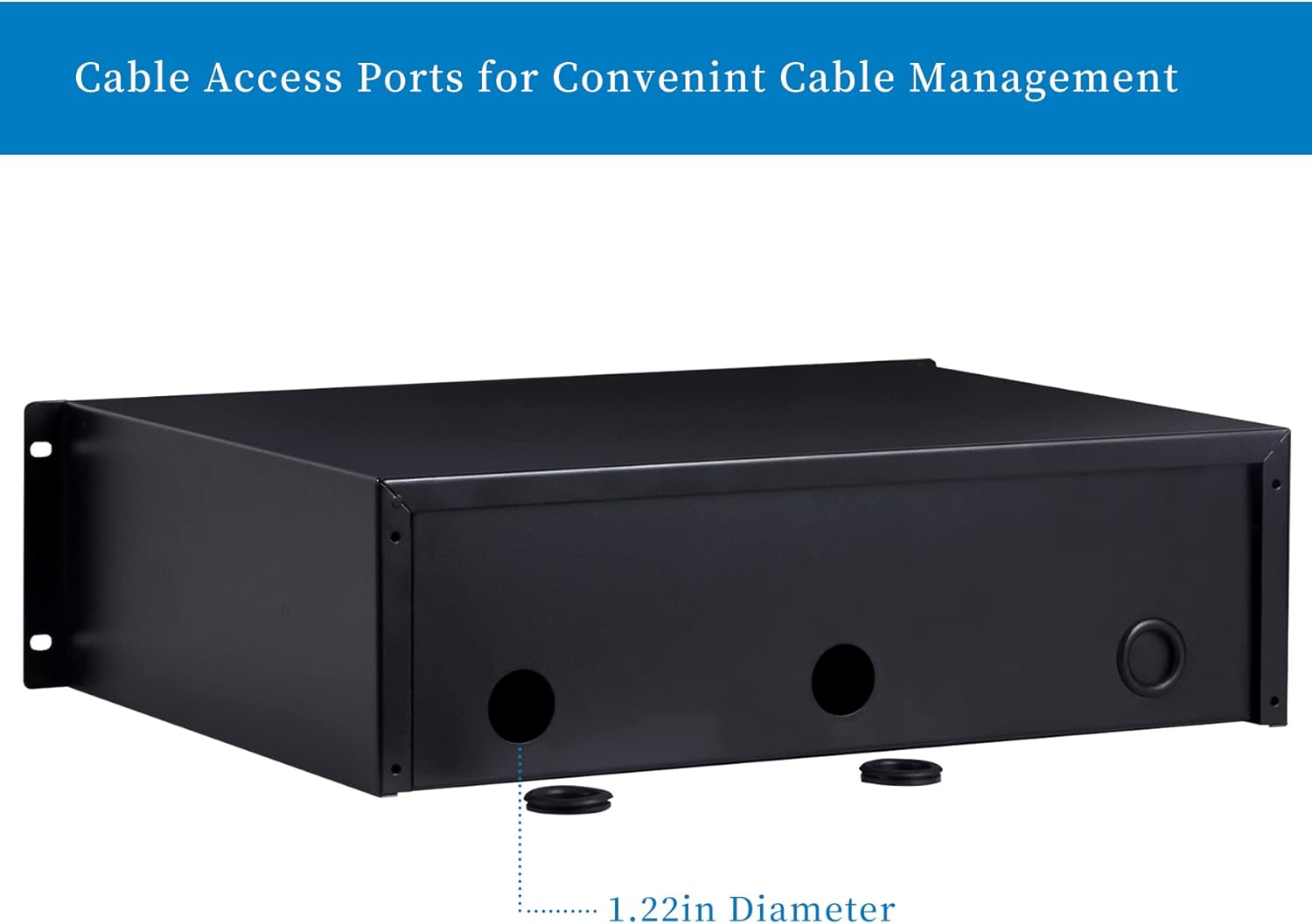 3U Rack Mount Drawer with Lock and Key, Pack of 2 U349