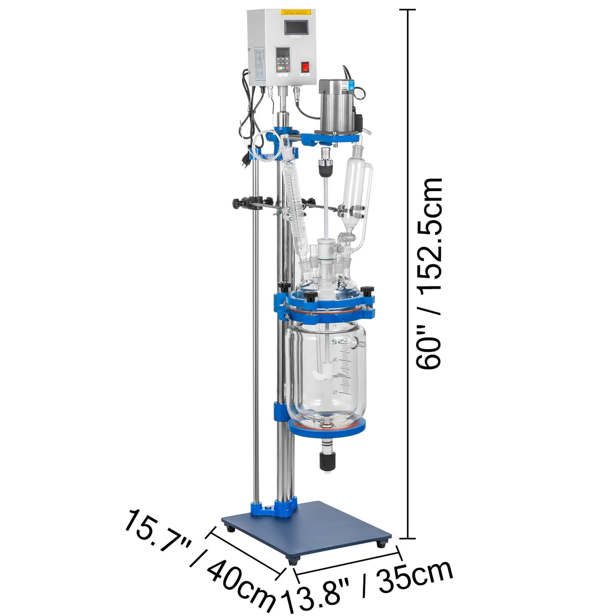 Jacketed Glass Reactor 5L with Digital Display F828828