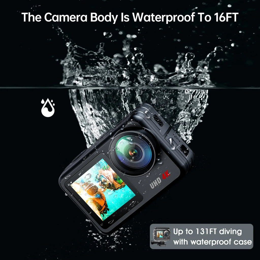 4K 30FPS Action Camera 20MP Waterproof WiFi Touch Screen Camera Y533245
