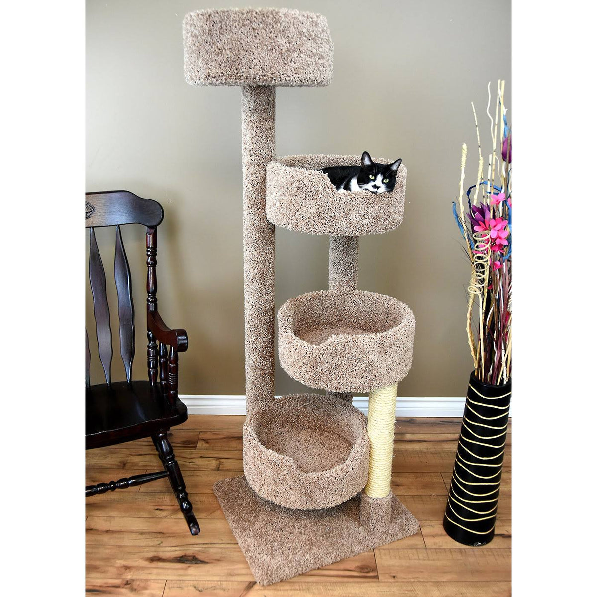 Beige Cat Condo E55919