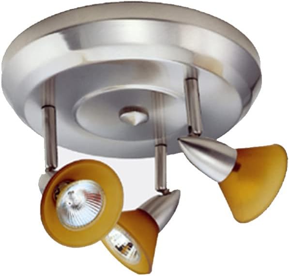 3-Light Die Cast Fixture with Glass and 50W Built-in Electronic Transformer, Green Glass Pack of 2 J357