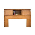 Gray Oak Bookcase Headboard X8977