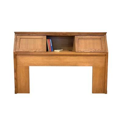 Gray Oak Bookcase Headboard X8977