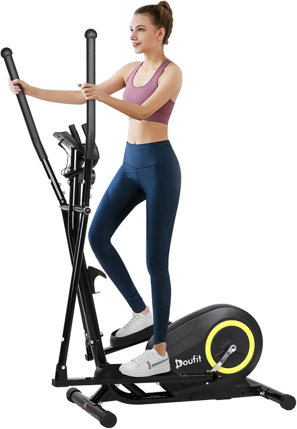 Adjustable Magnetic Elliptical Cross Trainer with LCD Monitor and Pulse Sensors X124297