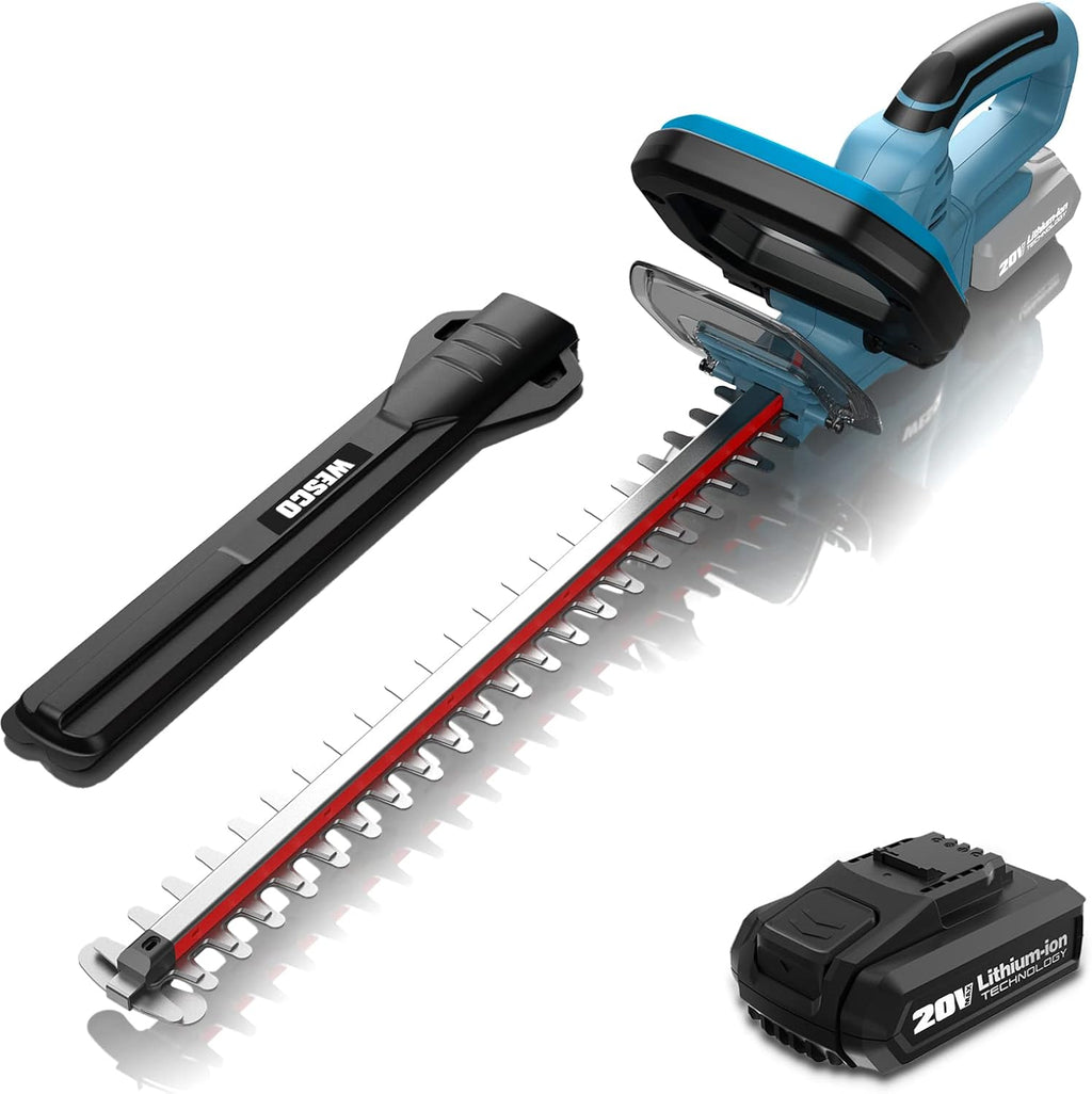 20V Cordless Hedge Trimmer, 20-Inch Dual Action Blade, 2.0Ah Li-ion Battery and Charger Included Y452