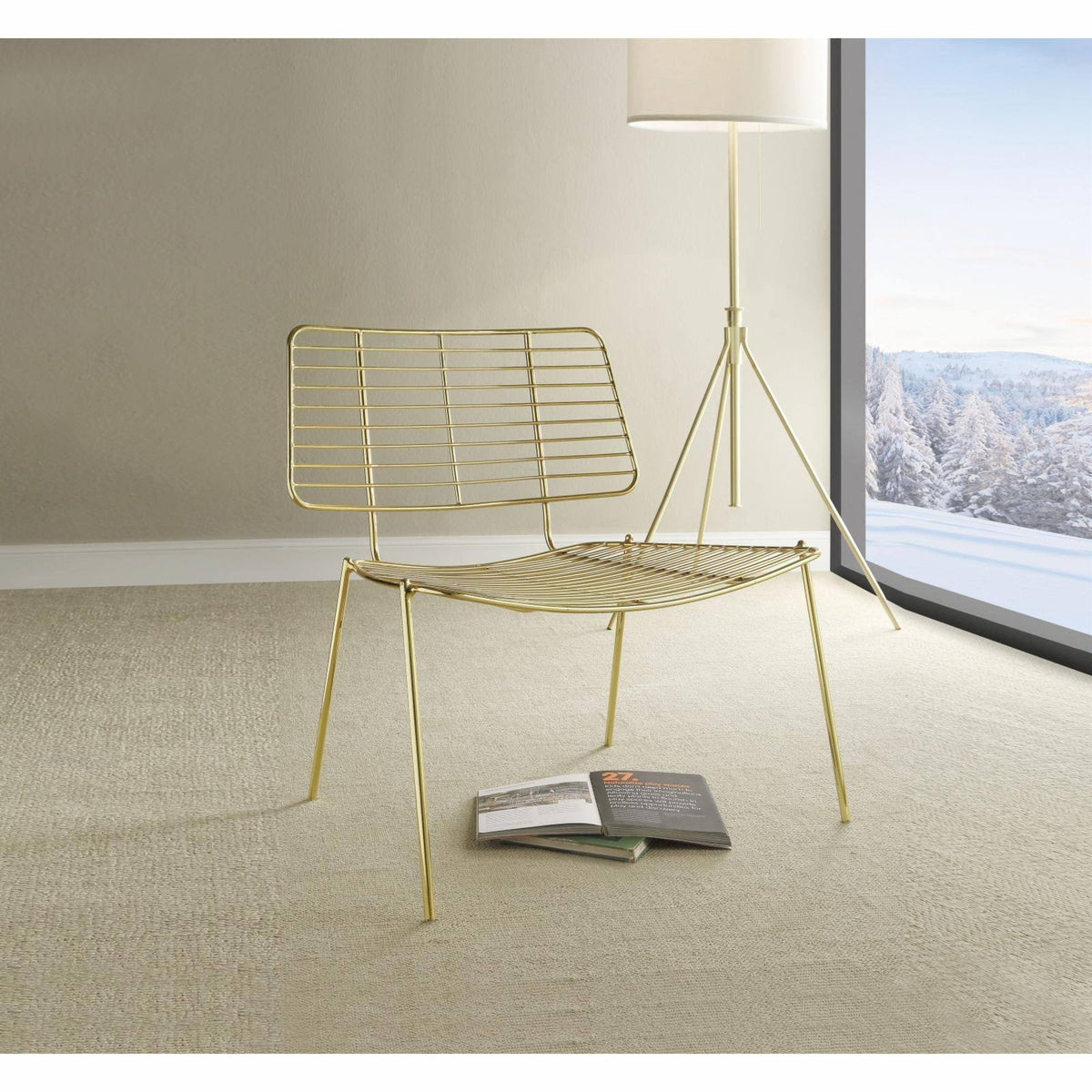Gold Accent Chair Set of 2 N50566