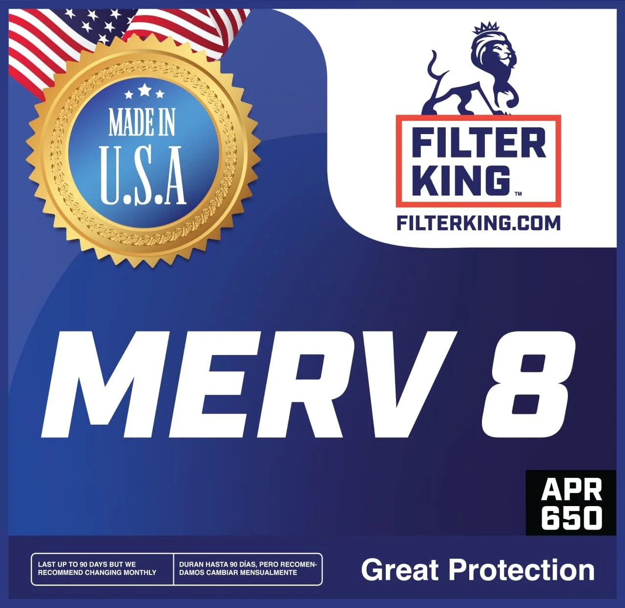 21x66x1 MERV 8 Pleated HVAC Air Filter 4-PACK P92985