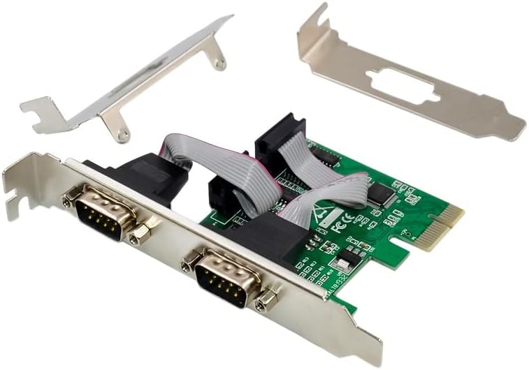 PCI-E 2-Port Dual DB9 Serial RS232 PCIe Adapter Card N427