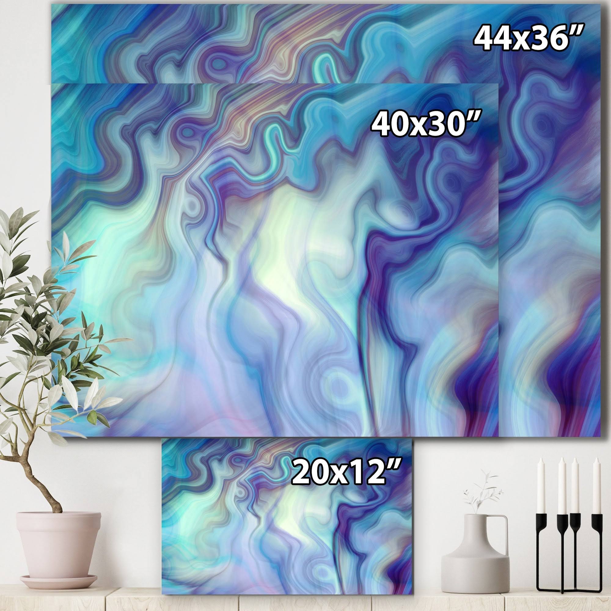 Modern Canvas Art - Blue - 32 in. Wide x 24 in. A313158