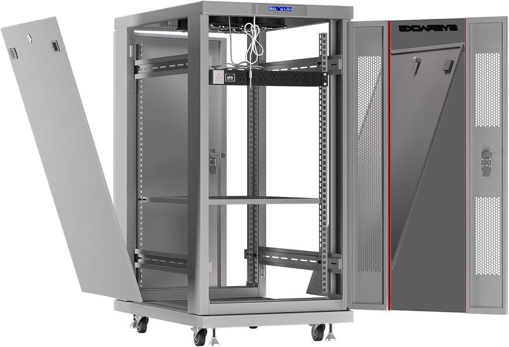 27U Free Standing Network Rack Cabinet Light Grey P2991