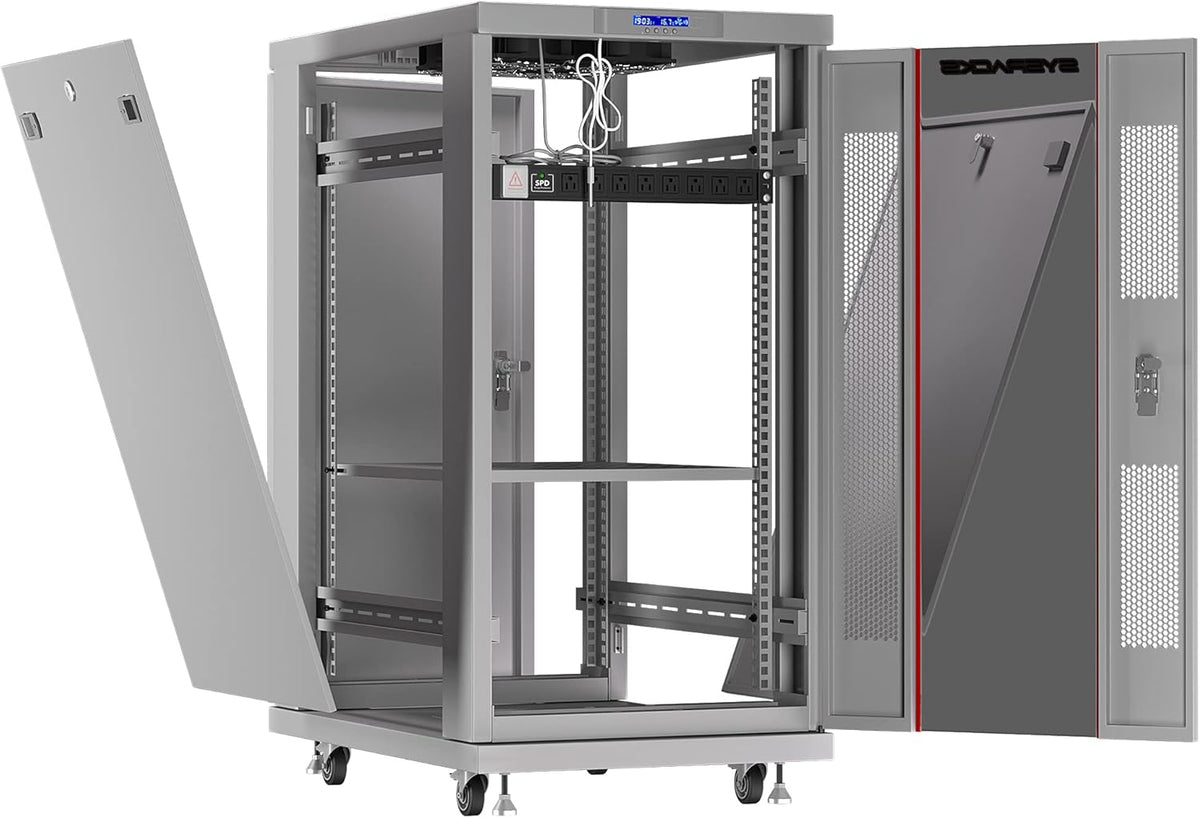 27U Free Standing Network Rack Cabinet Light Grey P2991