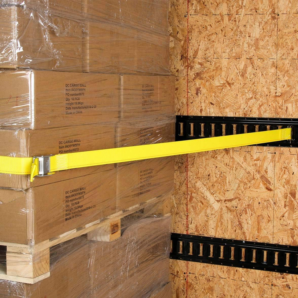 Black Powder Coated Steel E Track Tie-Down Rails I4978
