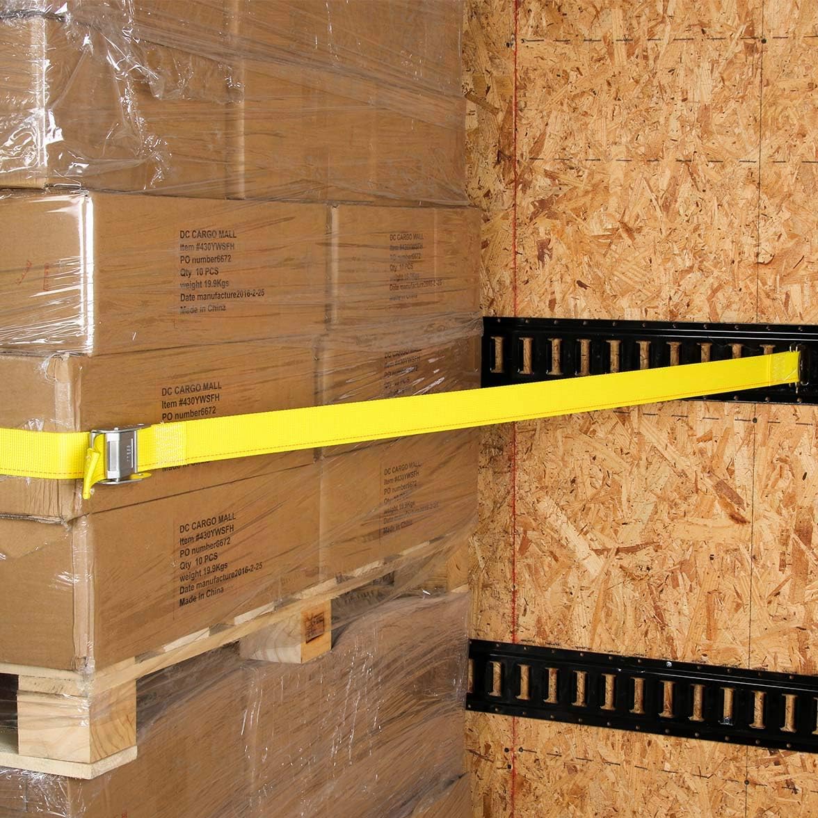 Black Powder Coated Steel E Track Tie-Down Rails I4978