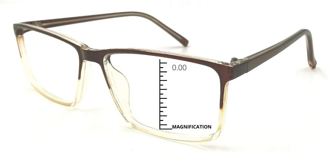 Progressive Blue Light Blocking Multifocal Readers, Anti-Reflective Resin Lens, Coffee, 3.00 x, Pack of 2 F98632