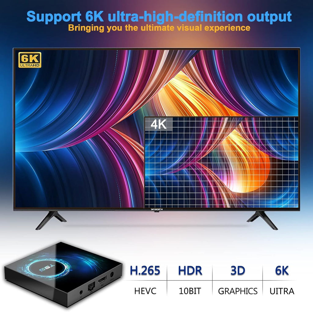 Android 10.0 TV Box 4GB Ram 32GB ROM Quad-Core 4K Ultra HD H.265 Pack of 2 A48225