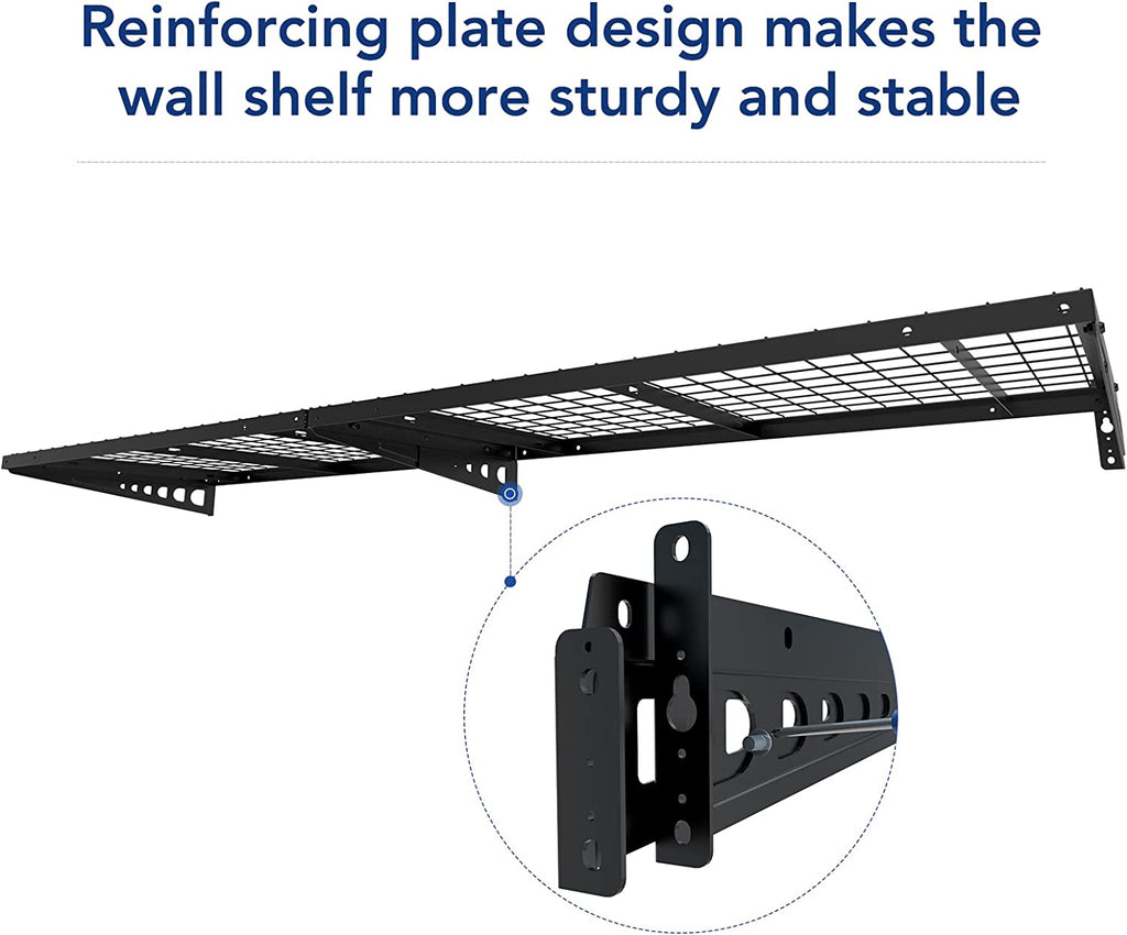 2x4ft Black Bike Storage Rack Wall Shelves, 2-Pack Q718518