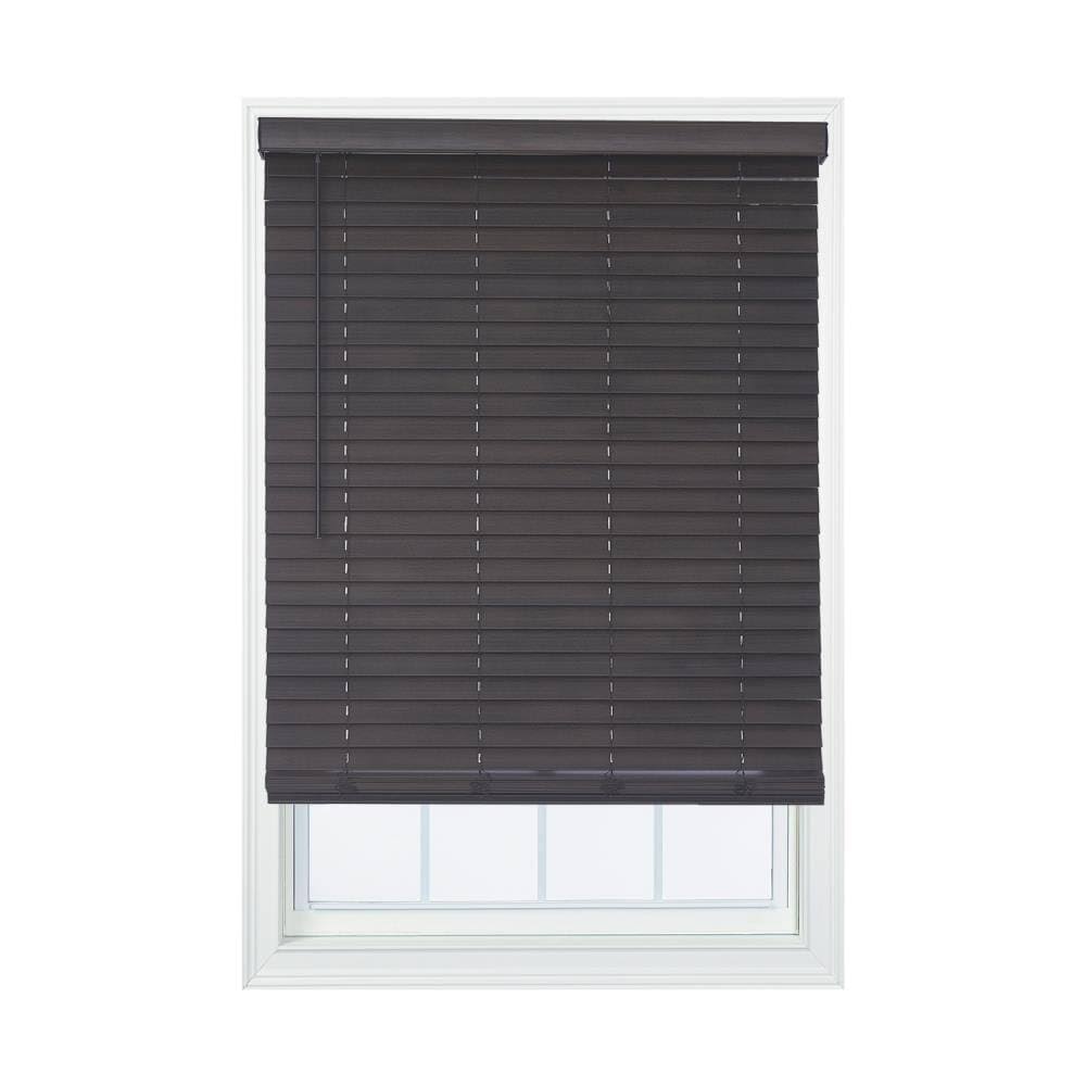 Walnut Faux Wood Room Darkening Horizontal Blinds C789
