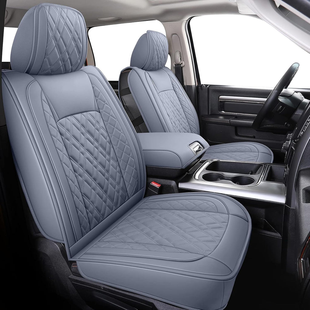 Gray Faux Leather Ram Seat Covers Full Set M180953