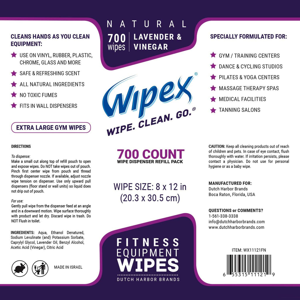 700 Natural Wipes Refill Pack with Vinegar & Lavender Oil, Pack of 2 W602438