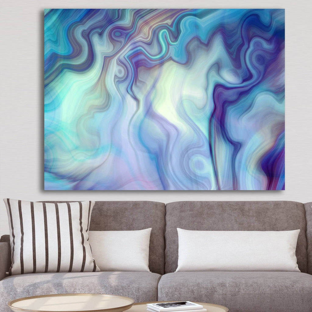 Modern Canvas Art - Blue - 32 in. Wide x 24 in. A313158