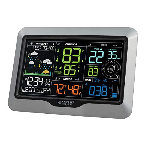 Professional Smart Wi-Fi Weather Station with Remote Monitoring, Wind and Rain Gauges, Temperature and Humidity Sensors J298956