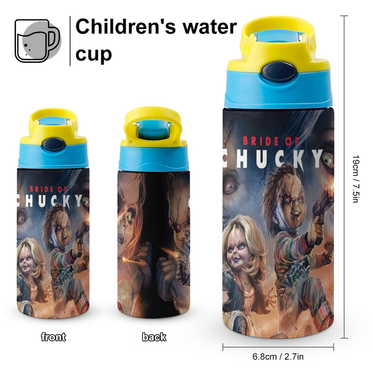 Insulated Stainless Steel Water Bottle With Straw I7053
