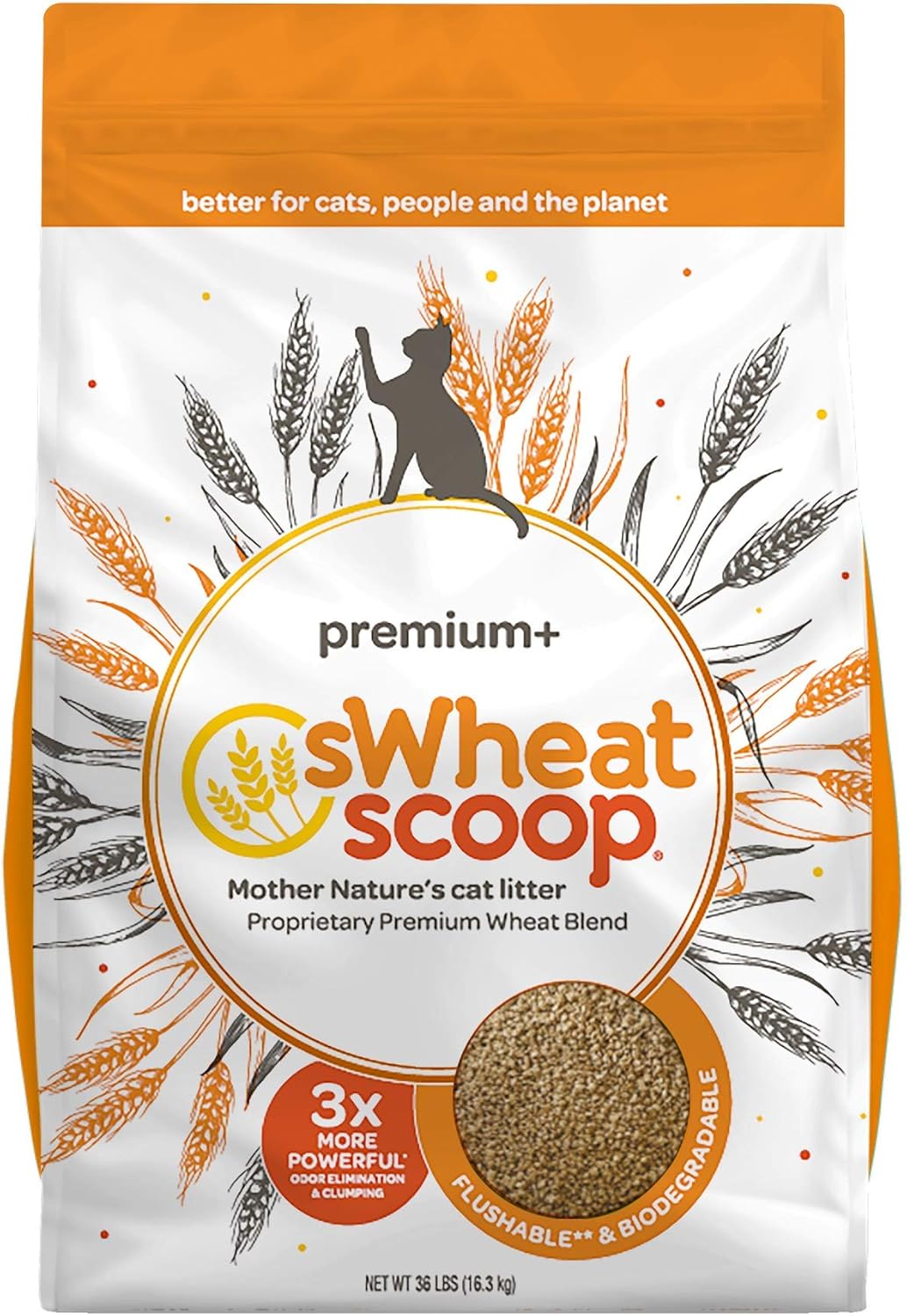 Wheat-Based Natural Cat Litter Pack of 2 L425